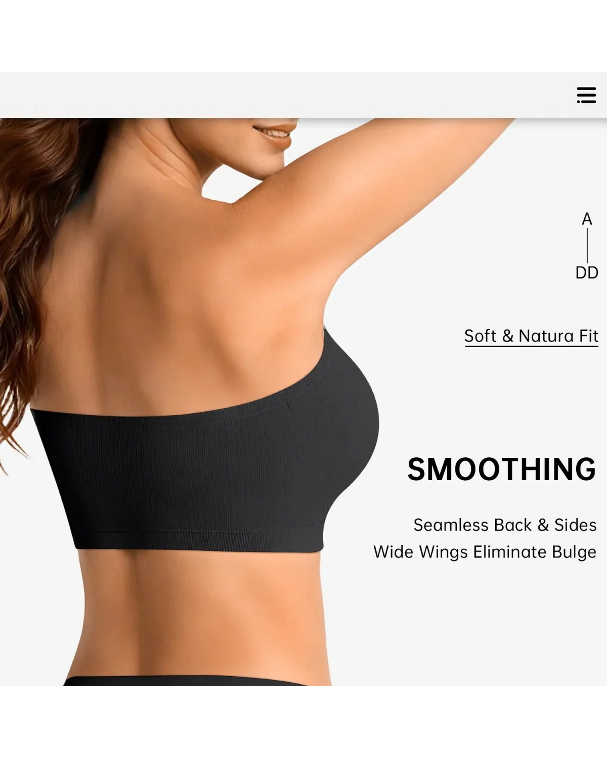 CurveStay™ Multiway-Bandeau-BH – Nahtloser Halt, Push-up-Effekt & maximaler Komfort
