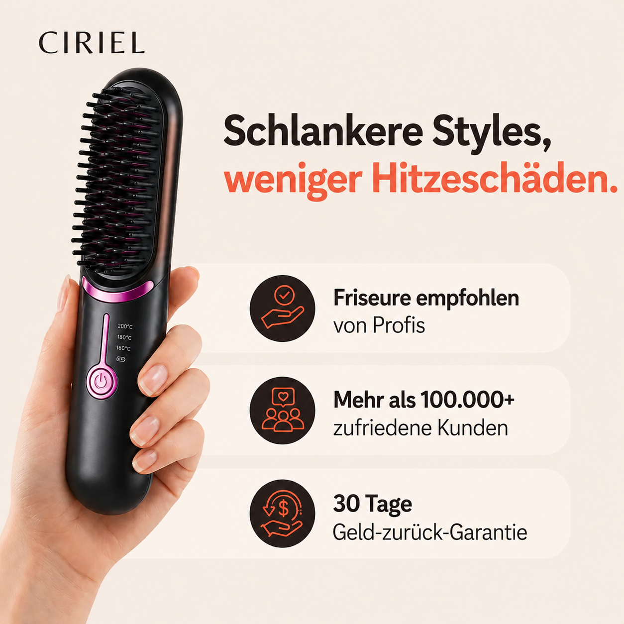 AirBrush™ Pro | Drahtlose Stylingbürste