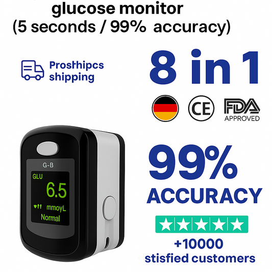 🔥 50% RABATT | GlucoSense™ 8-in-1 Gesundheitsmonitor – Intelligente Gesundheitsüberwachung