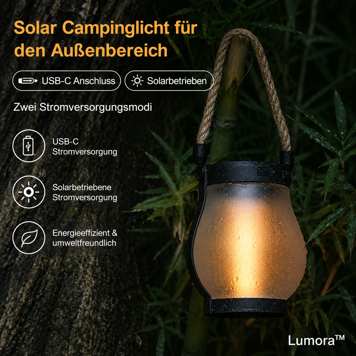 Lumora™ – Solar-Laternen für den Außenbereich