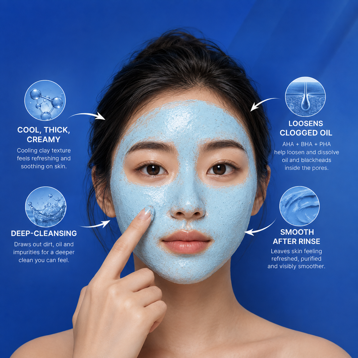Porevia™ Blackhead Tonerde-Maske – Poren tiefenreinigen, Mitesser entfernen & überschüssigen Talg reduzieren