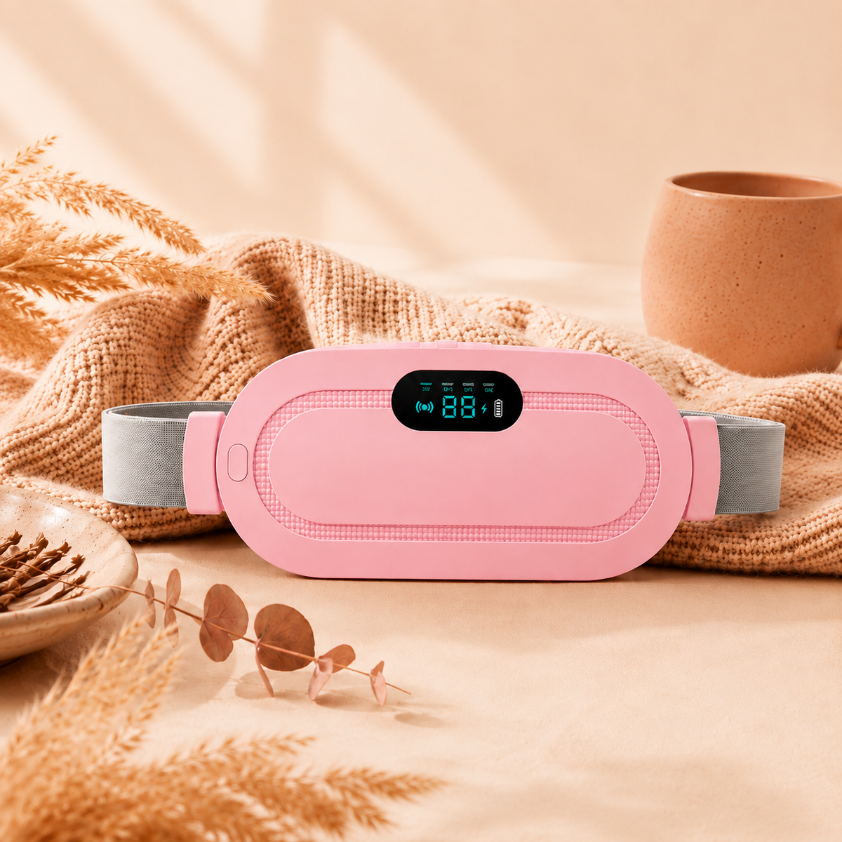 CramVera™ Perioden-Wärmegürtel – Wärme & Massage zur Linderung von Menstruationskrämpfen