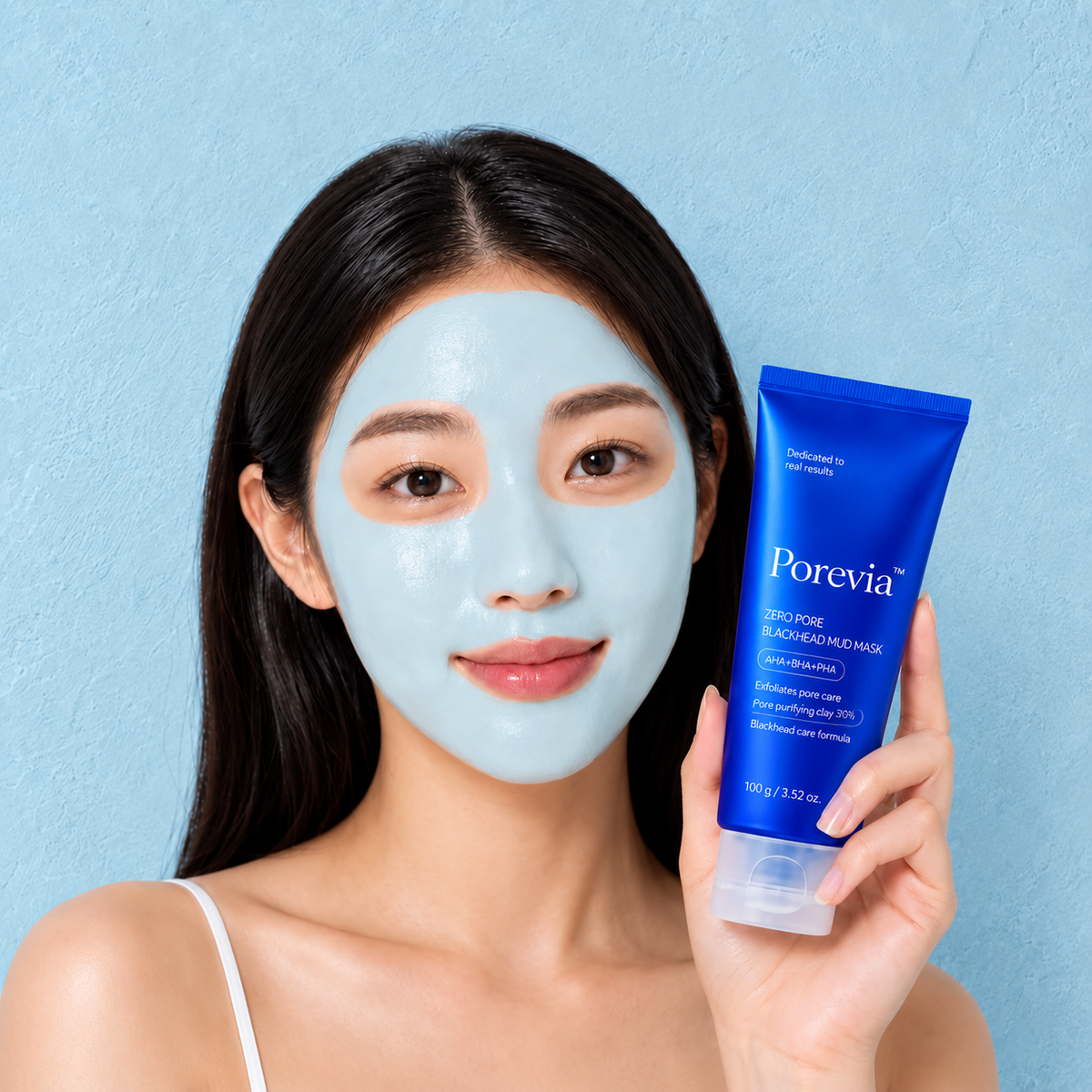 Porevia™ Blackhead Tonerde-Maske – Poren tiefenreinigen, Mitesser entfernen & überschüssigen Talg reduzieren
