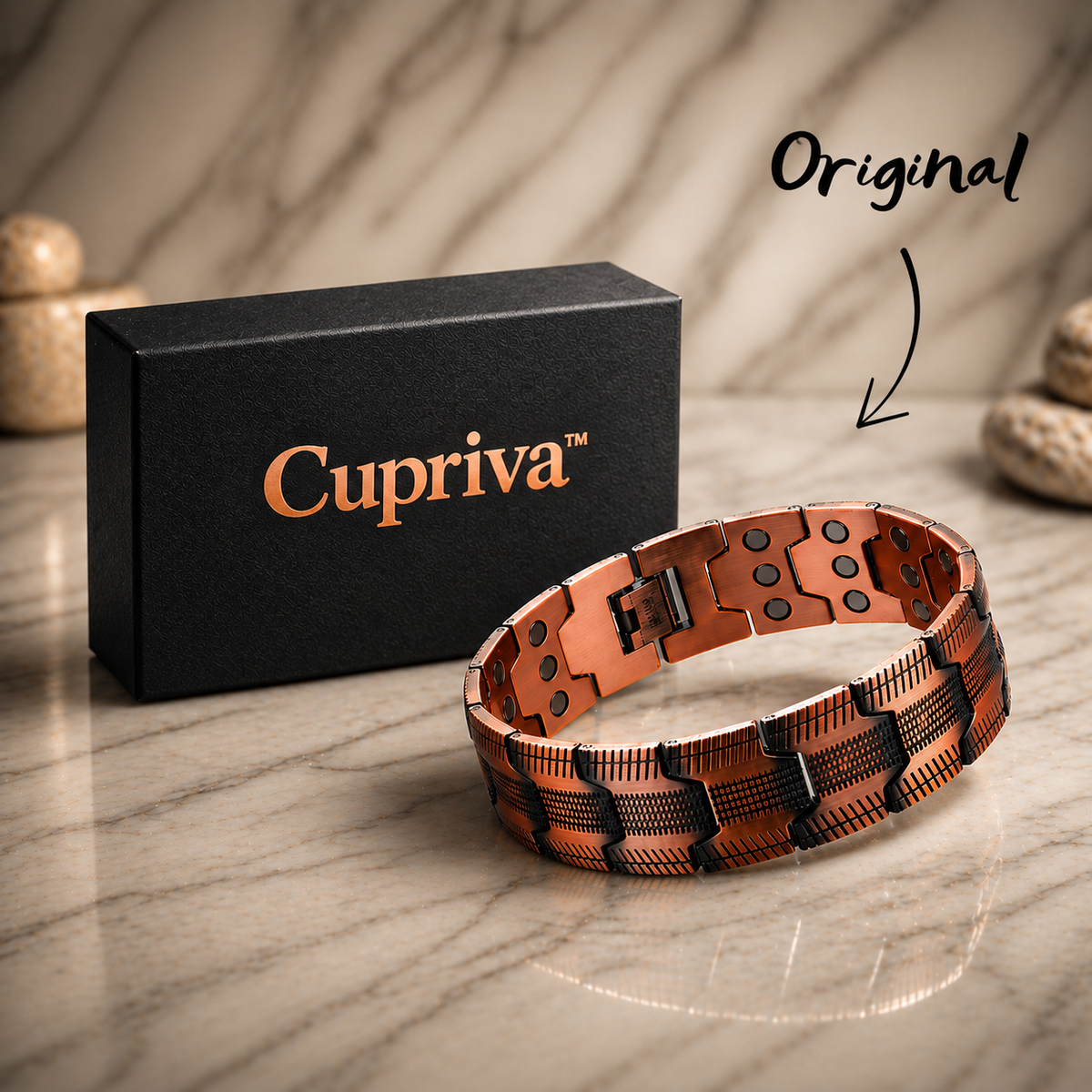 Cupriva™ Kupferarmband – Gelenkbeschwerden lindern, Durchblutung unterstützen & Wohlbefinden steigern