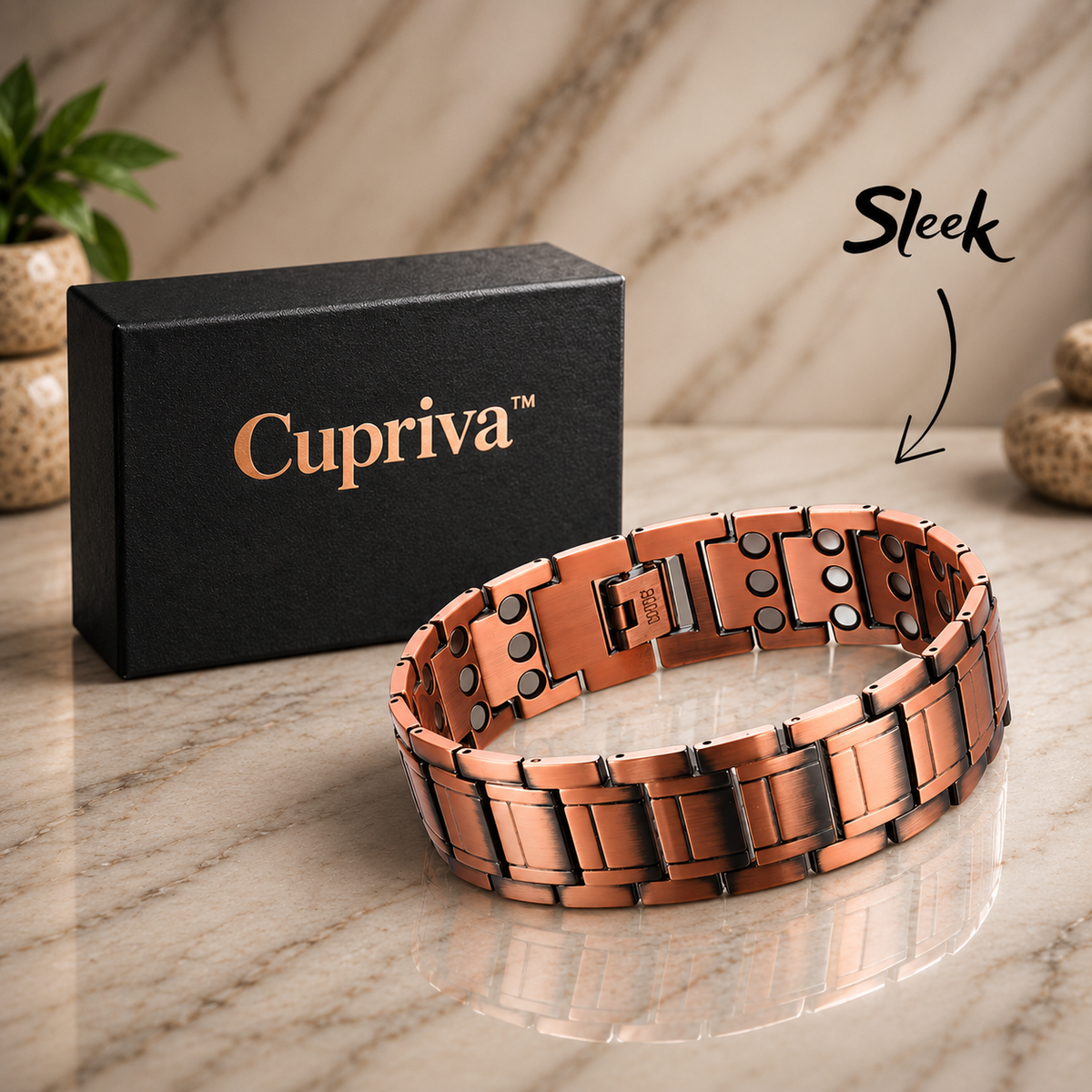 Cupriva™ Kupferarmband – Gelenkbeschwerden lindern, Durchblutung unterstützen & Wohlbefinden steigern