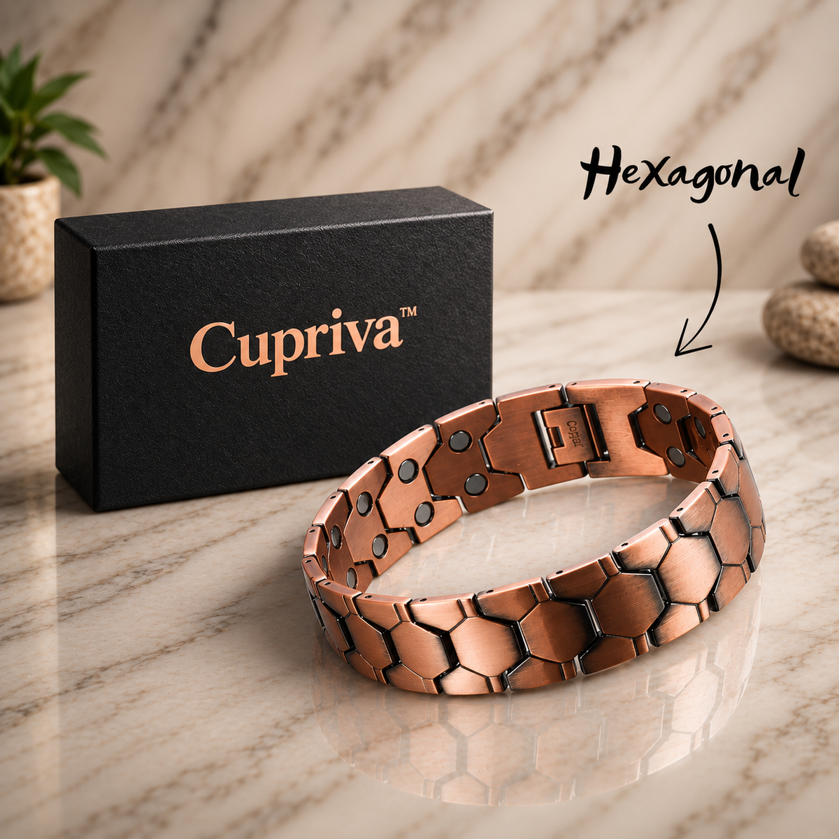 Cupriva™ Kupferarmband – Gelenkbeschwerden lindern, Durchblutung unterstützen & Wohlbefinden steigern
