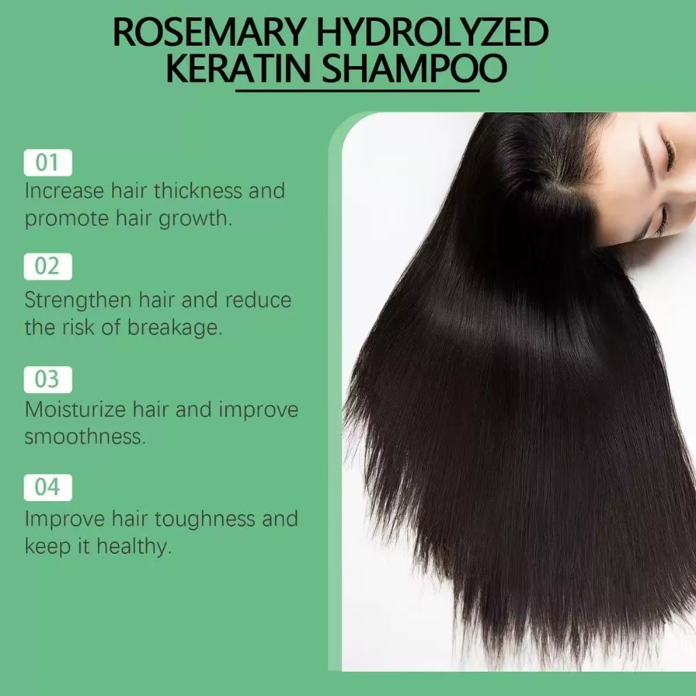 Rose® GlowShampoo 1+1 GRATIS: Natürliche Keratin Reparatur Tiefe Hydratation Und Strahlender Glanz Glow Shampoo