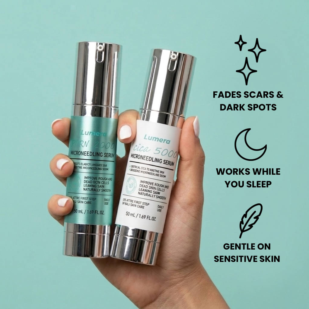 Dermora™ MicroCrystal Nachtserum Duo – Für Sichtbar Glattere Haut & Weniger Sichtbare Aknenarben
