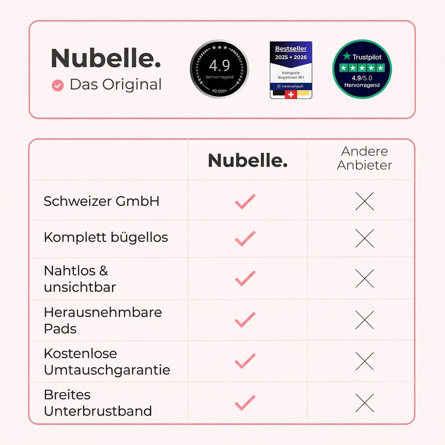 NUBELA™  - Nahtloser Premium BH Gratis Bundle