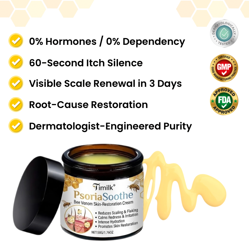 CalmiDerm™ Psoriasis-Hautpflegecreme – Juckreiz in 60 Sekunden lindern & schuppige Haut beruhigen