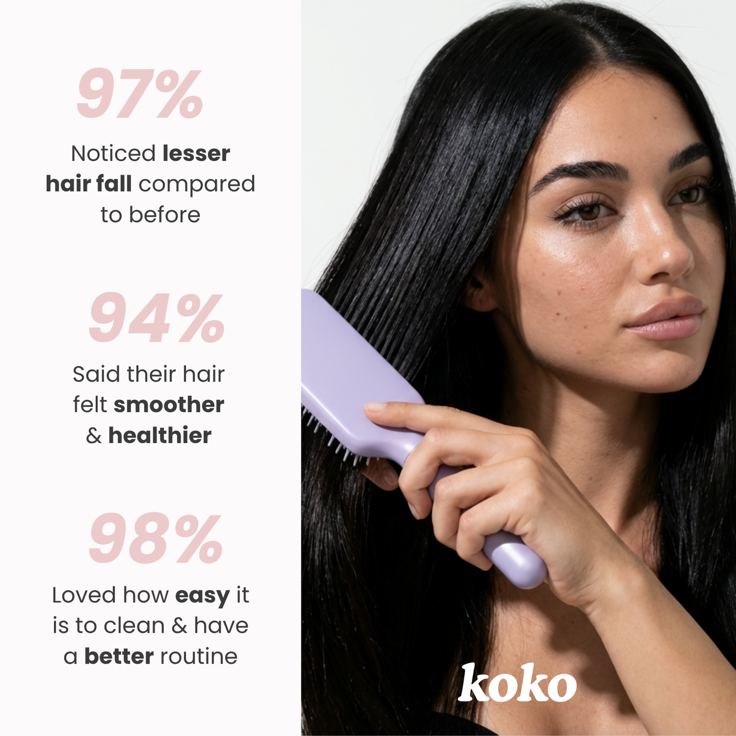 Koko™ | Selbstreinigende Haarbürste