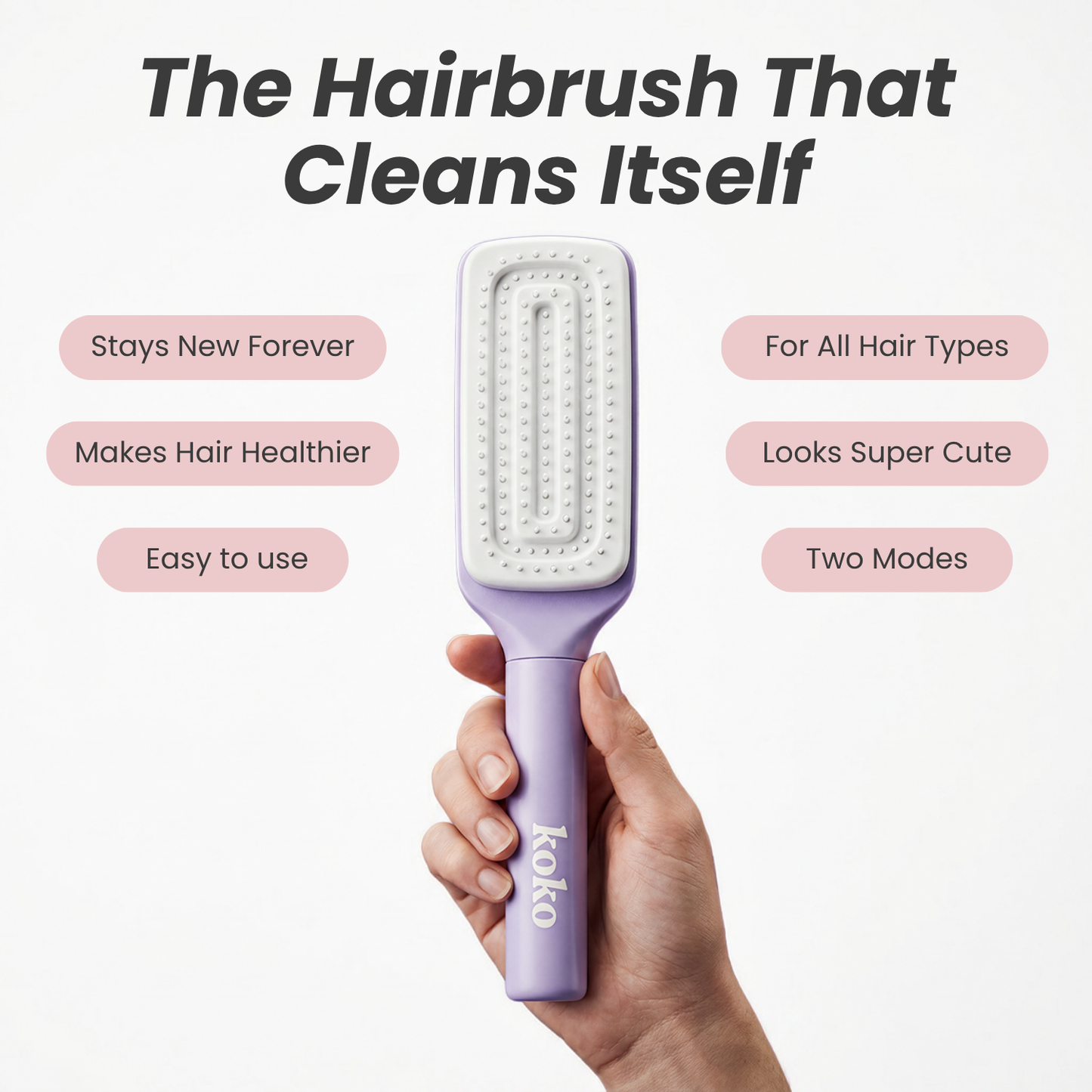 Koko™ | Selbstreinigende Haarbürste