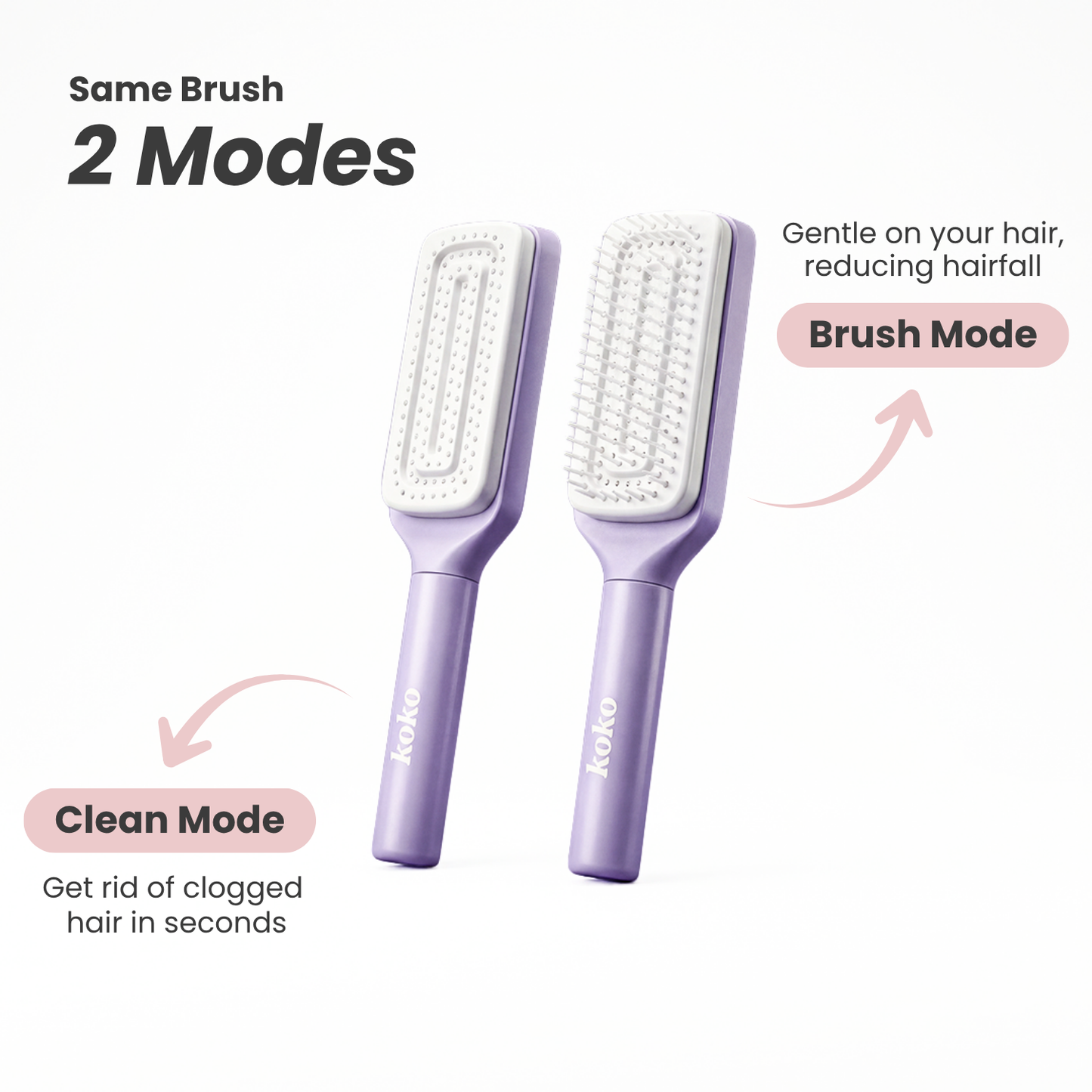 Koko™ | Selbstreinigende Haarbürste