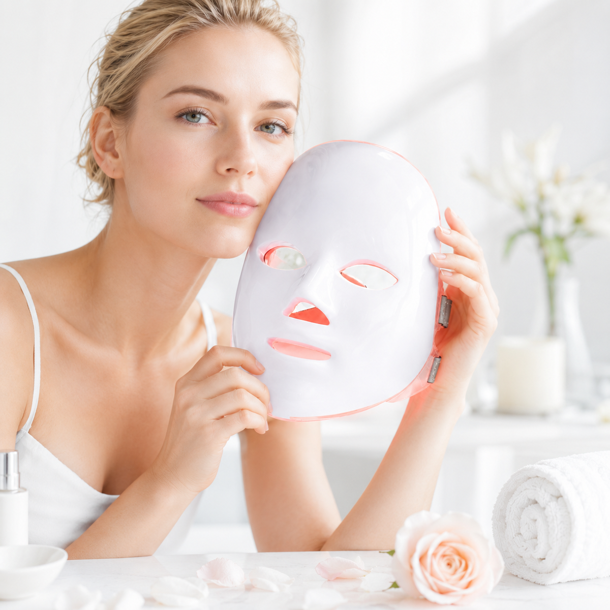 Chromalune™ 7-Farben LED-Gesichtsmaske – Für strahlendere Haut & ein Spa-Erlebnis zu Hause