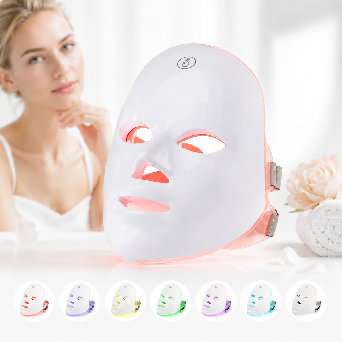 Chromalune™ 7-Farben LED-Gesichtsmaske – Für strahlendere Haut & ein Spa-Erlebnis zu Hause