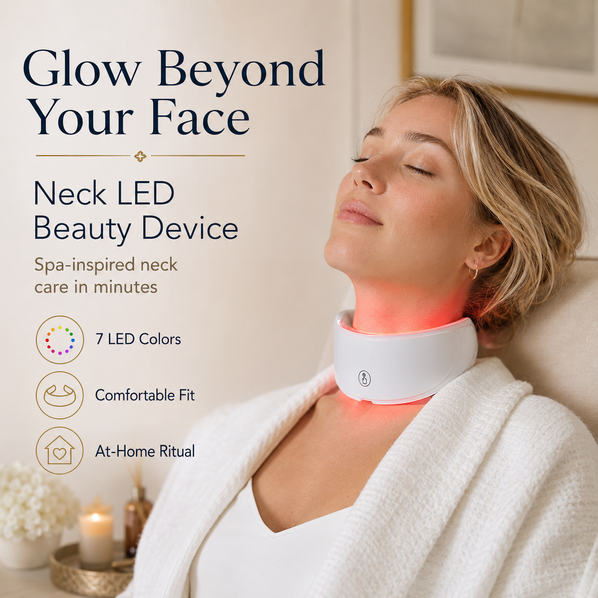 Chromalune™ 7-Farben LED-Gesichtsmaske – Für strahlendere Haut & ein Spa-Erlebnis zu Hause