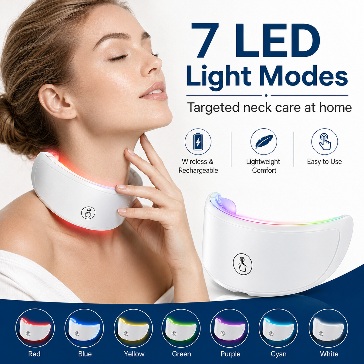 Chromalune™ 7-Farben LED-Gesichtsmaske – Für strahlendere Haut & ein Spa-Erlebnis zu Hause