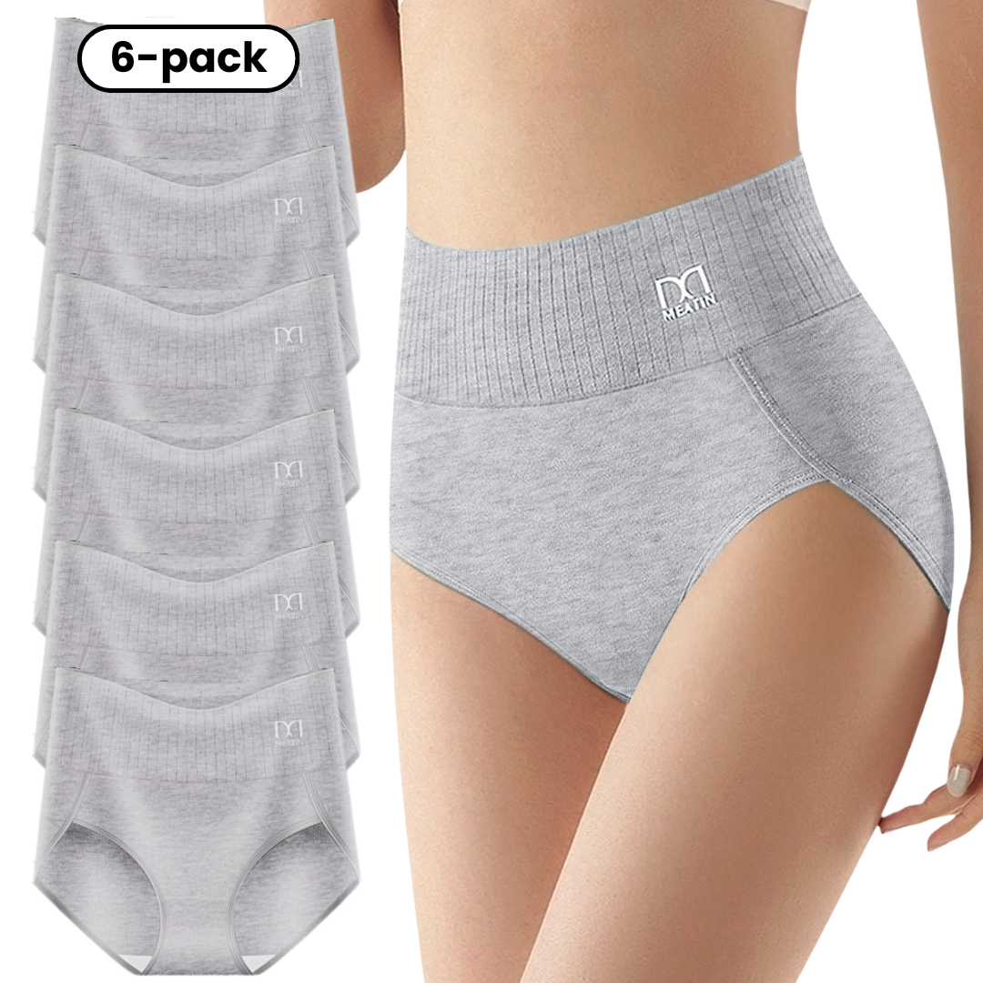 ComfortCurve™ 6er-Pack Hochtaillierte Stützslips mit Bauchunterstützung