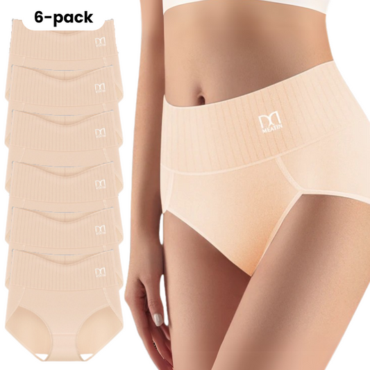 ComfortCurve™ 6er-Pack Hochtaillierte Stützslips mit Bauchunterstützung
