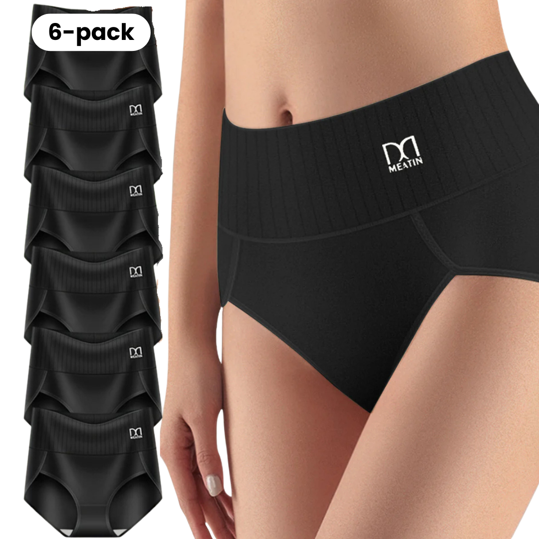 ComfortCurve™ 6er-Pack Hochtaillierte Stützslips mit Bauchunterstützung