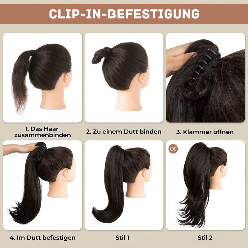 50 % RABATT 💜18 Zoll lockige, gewellte Frizz-Haarverlängerung mit Pferdeschwanz