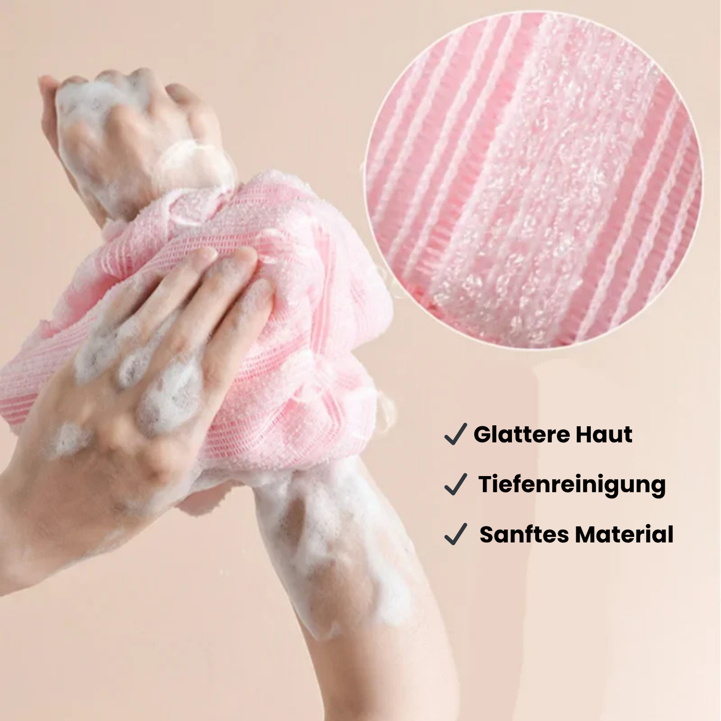 Antibakterielles Peeling-Tuch