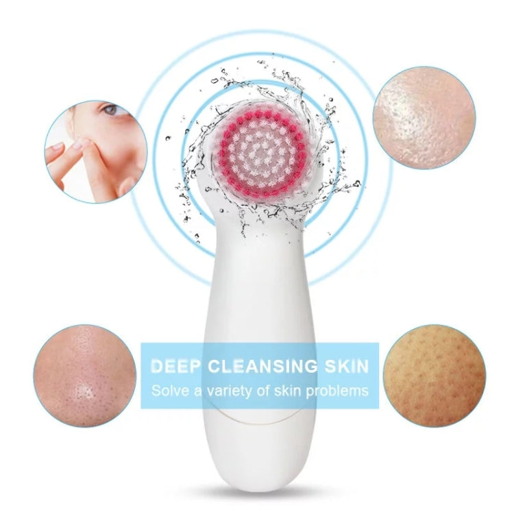 6 in 1 Waterproof Facial Cleansing Instrument (Size: 130 x 85 x 40mm)(Magenta)