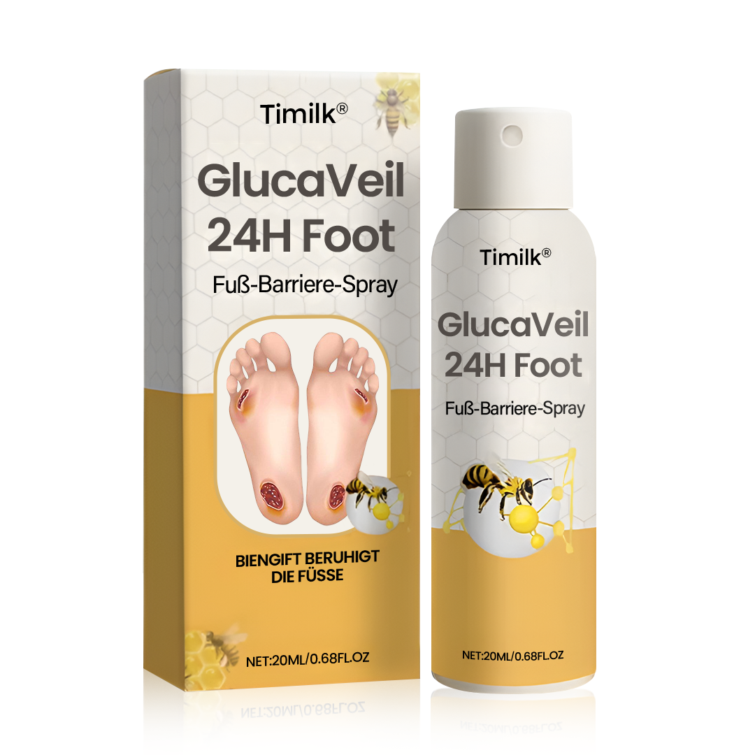 GlucoSentry™ 24H Fuß-Barriere-Spray – Diabetische Fußhaut schützen, Wundpflege unterstützen & Reizungen reduzieren