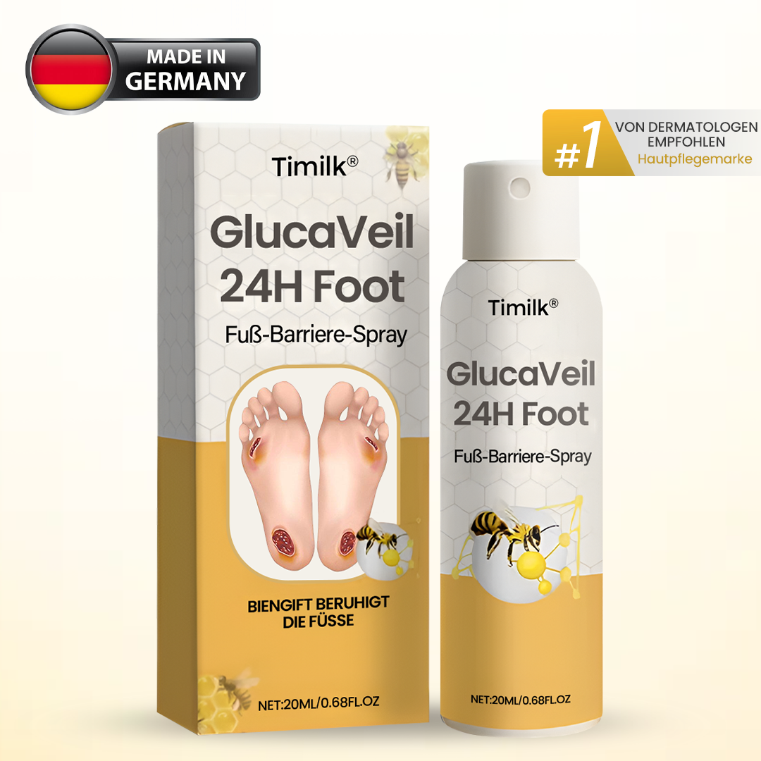 GlucoSentry™ 24H Fuß-Barriere-Spray – Diabetische Fußhaut schützen, Wundpflege unterstützen & Reizungen reduzieren