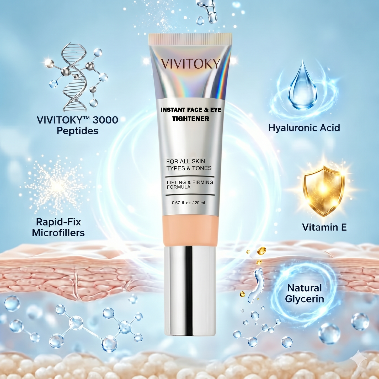 Fermelle™ Instant Face Tightener – Strafft die Haut & reduziert Falten in 60 Sekunden