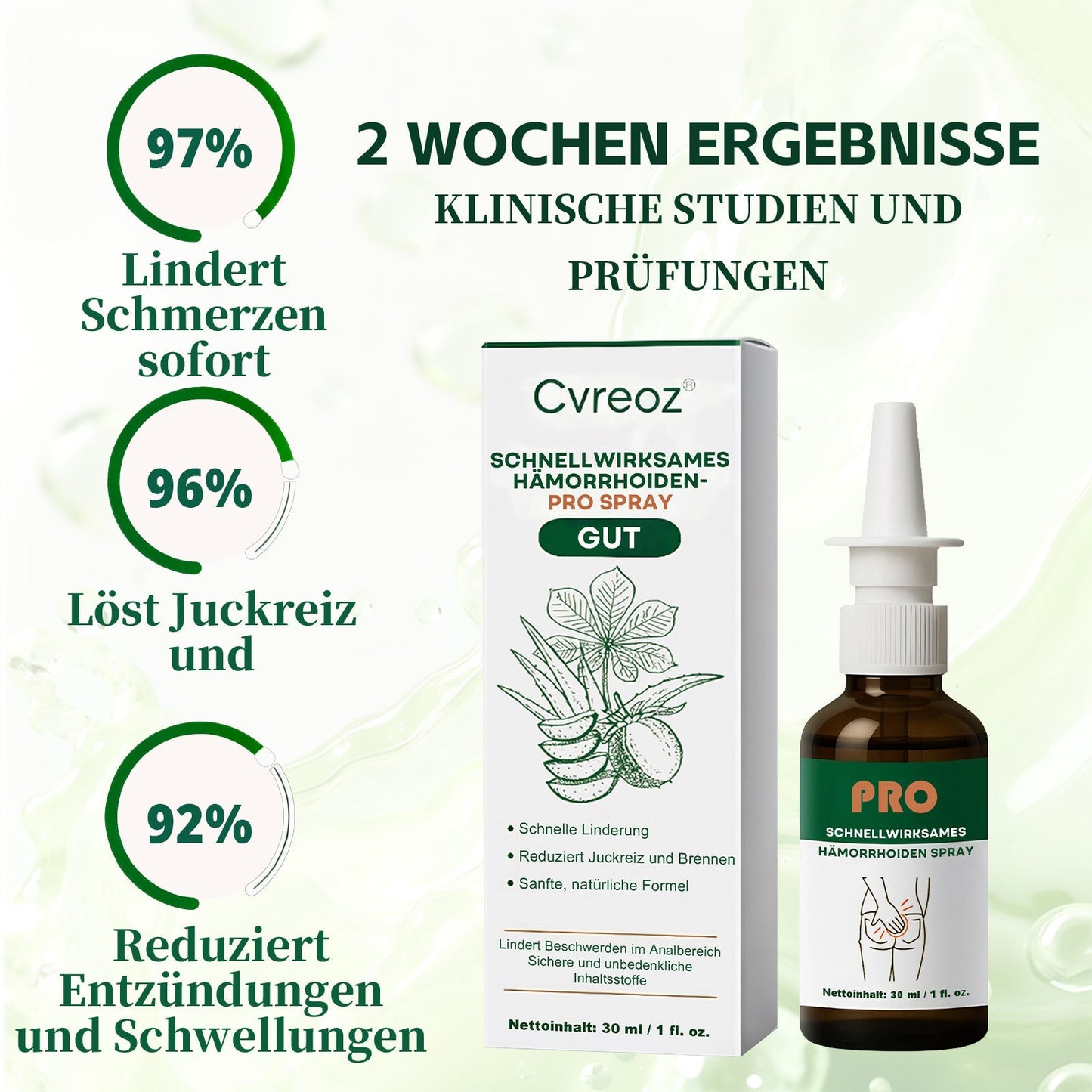 Cvreoz® | SCHNELLWIRKSAMES HÄMORRHOIDEN-PRO SPRAY