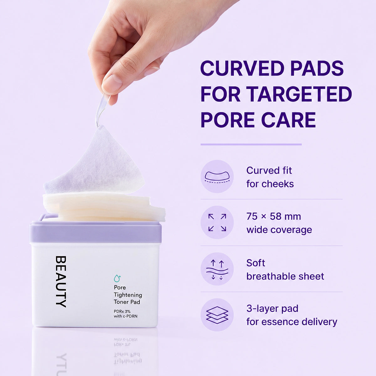 Porelia™ Porenverfeinernde Toner-Pads – Poren sichtbar verfeinern, Haut glätten & überschüssiges Öl ausgleichen