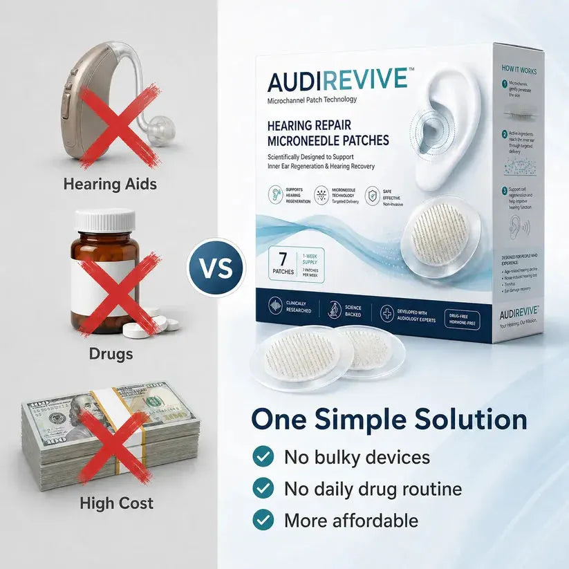 Hearviva™ Hör-Reparatur-Mikronadel-Pflaster – Unterstützung bei Hörverlust, Tinnitus & Ohrbeschwerden