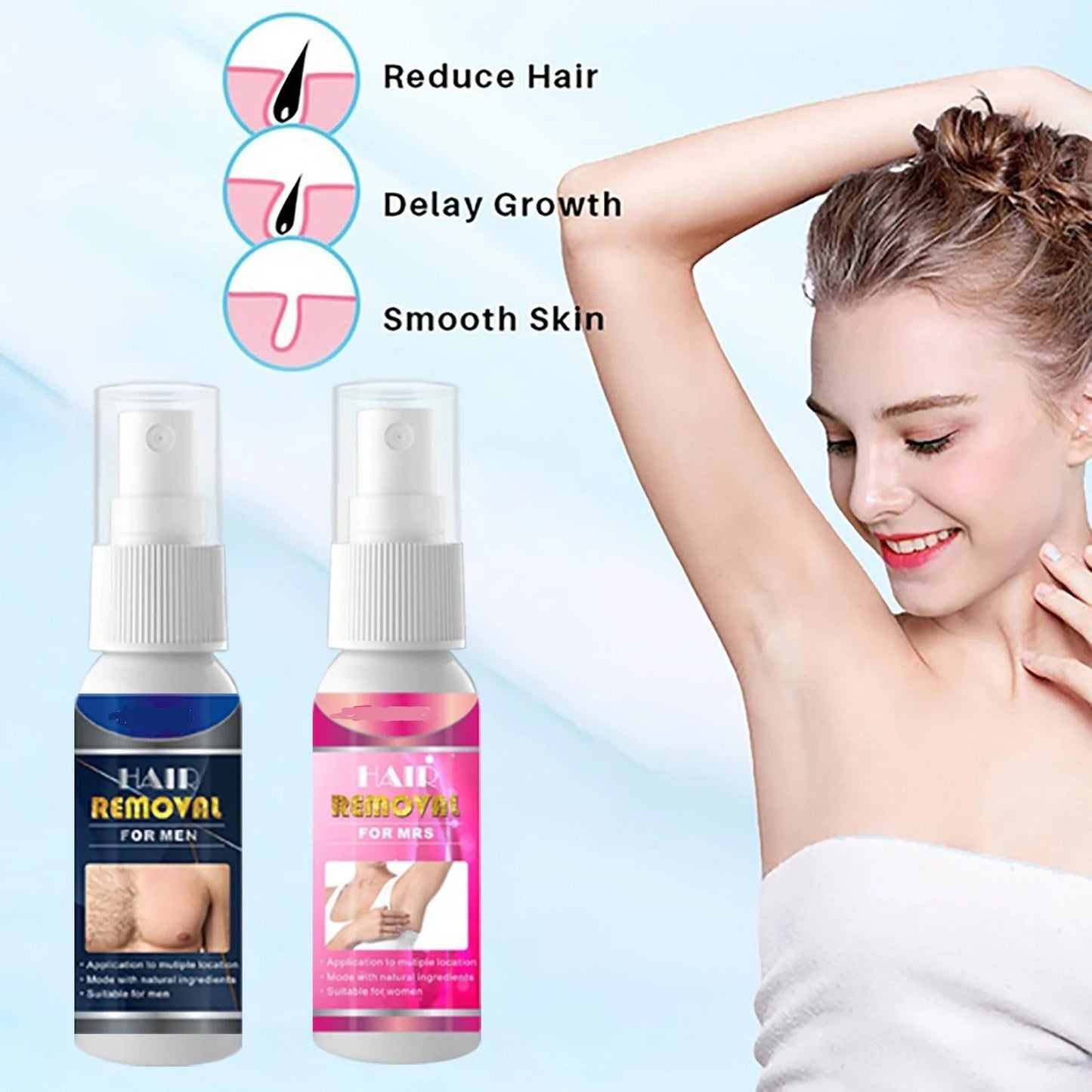 SilkMist™ Körperhaar-Entfernungsspray – Glatte Haut in wenigen Minuten