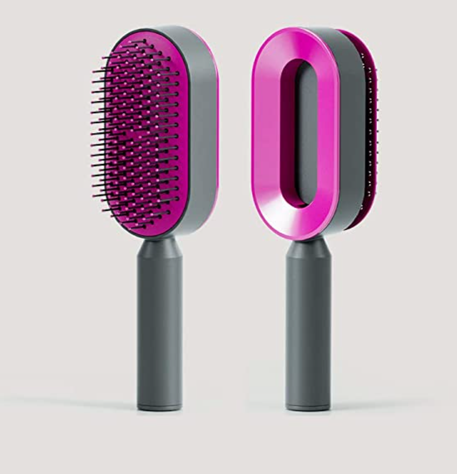 BrushEase™ Selbstreinigende Haarbürste – Hygienisch Sauber mit einem Klick