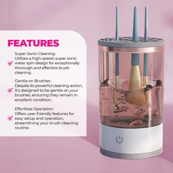 BrushSpa™ Elektrischer Make-up-Pinselreiniger – Schnelle Tiefenreinigung & Trocknung