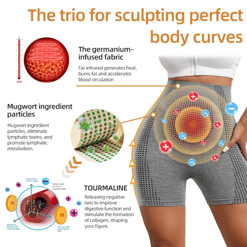 CurveViva™ Micro-Vibrations-Massage Ice-Silk Shaping Shorts – Körperformung, Fettverbrennung & Entgiftung