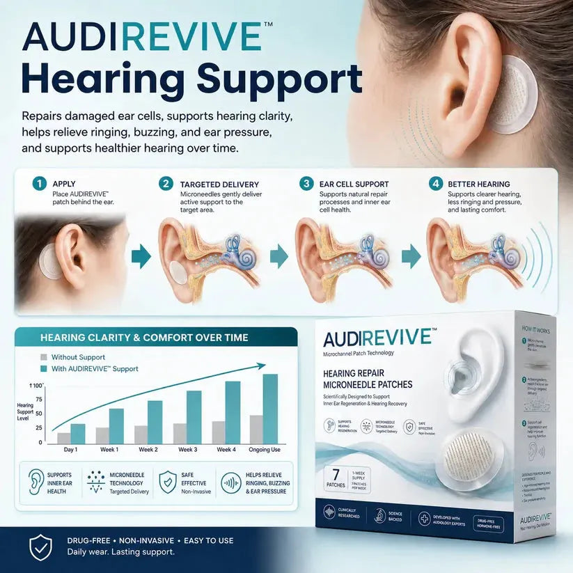 Hearviva™ Hör-Reparatur-Mikronadel-Pflaster – Unterstützung bei Hörverlust, Tinnitus & Ohrbeschwerden