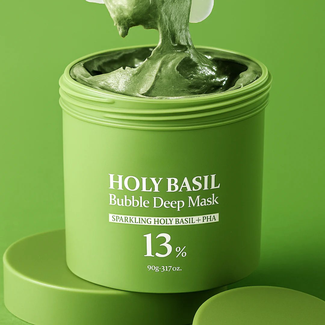 PureTulsi™ Holy Basil Bubble Tiefenreinigungsmaske - Für Porentief Reine & Strahlende Haut