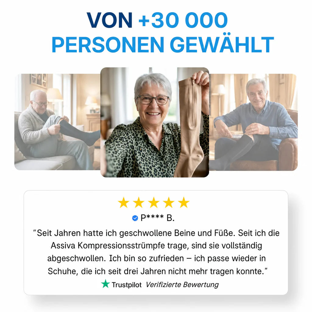 Kompressionsstrümpfe mit Reißverschluss