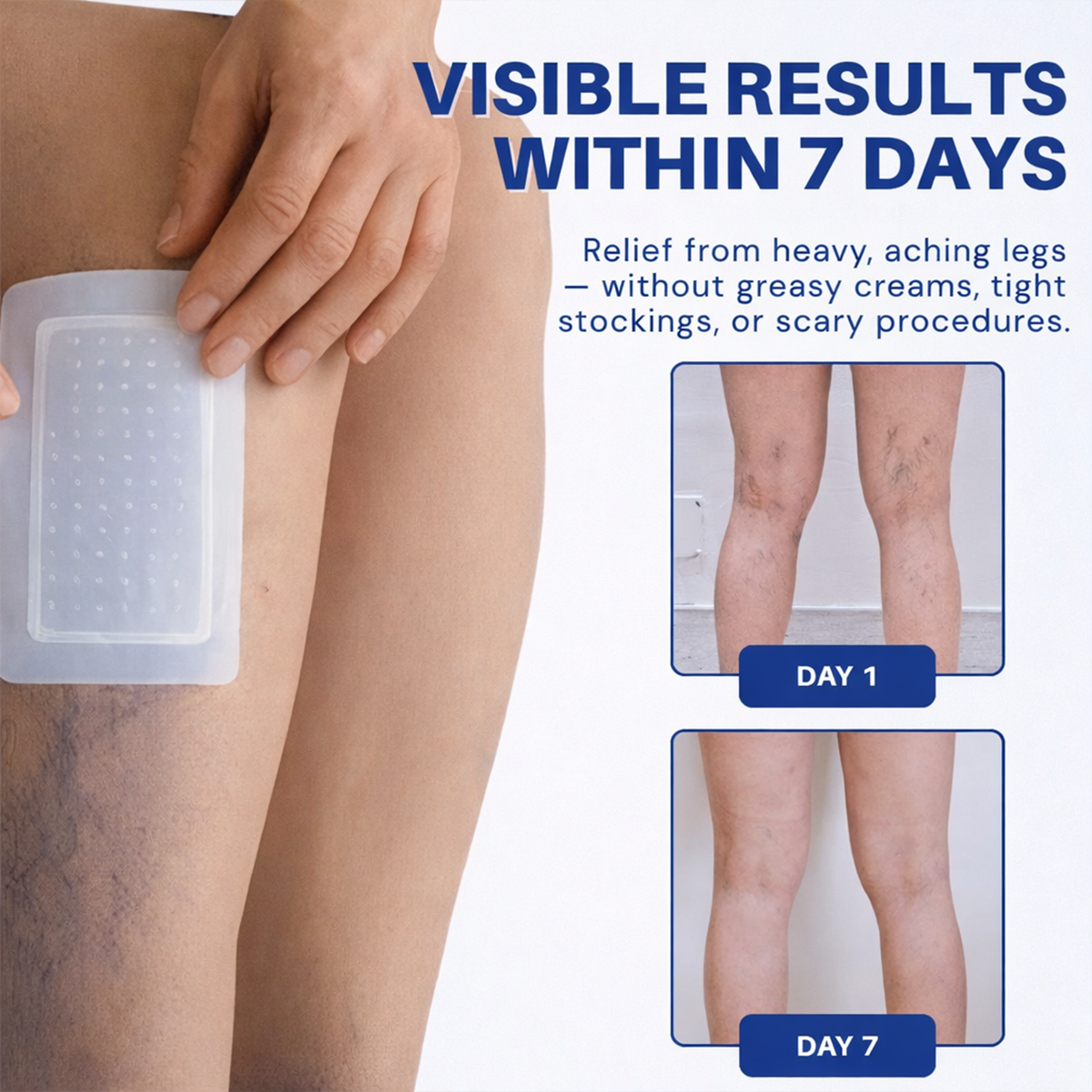 1+1 GRATIS | VeinEase™ Mikronadel-Pflaster für Sichtbare Venen - Sichtbare Ergebnisse Bei Krampfadern Bereits Nach 7 Tagen