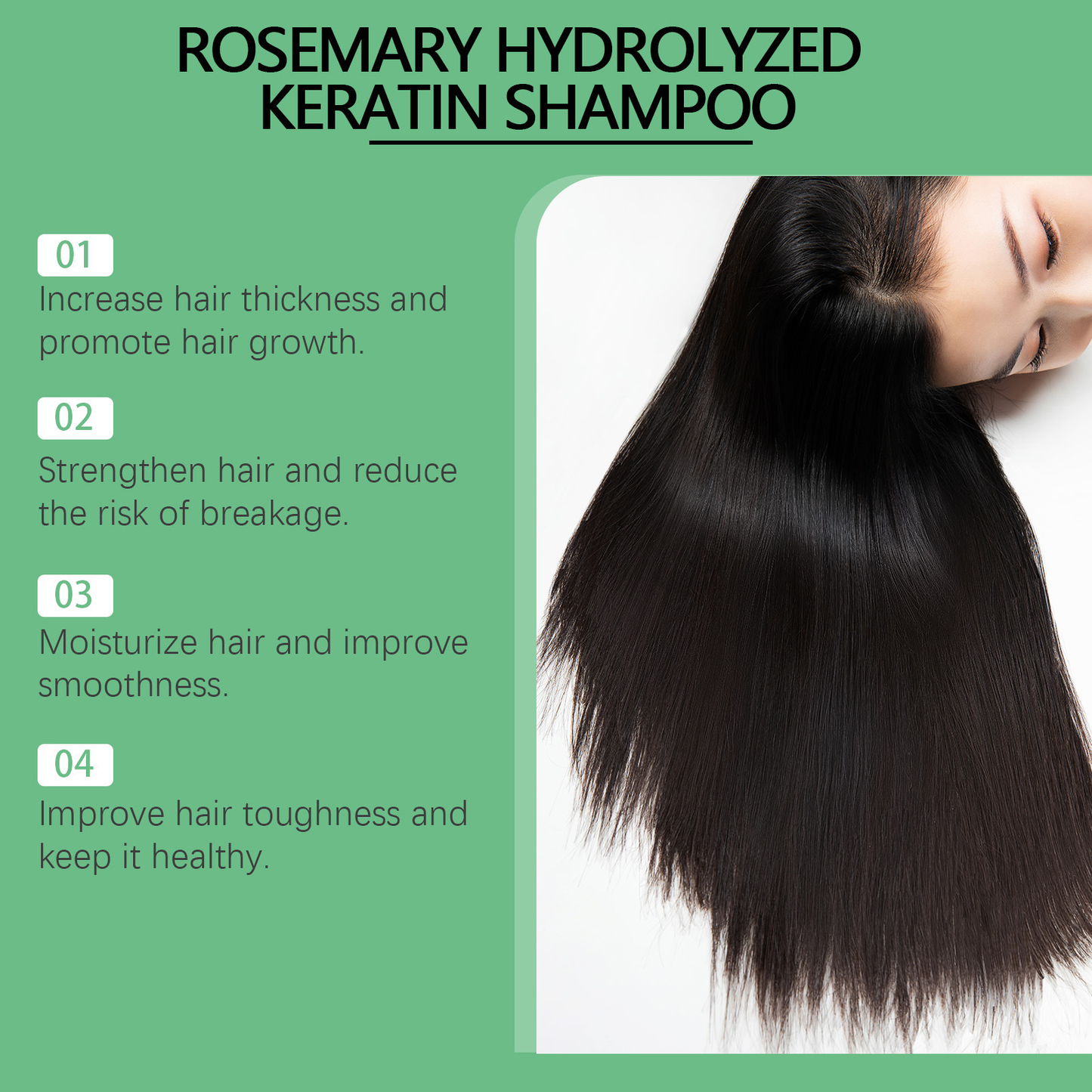 Rose® GlowShampoo 1+1 GRATIS: Natürliche Keratin Reparatur Tiefe Hydratation Und Strahlender Glanz Glow Shampoo