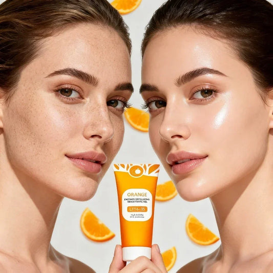 🔥 50% RABATT | OrangeGlow™ Exfoliating Gel – Sanftes Enzym-Peeling für strahlende Haut