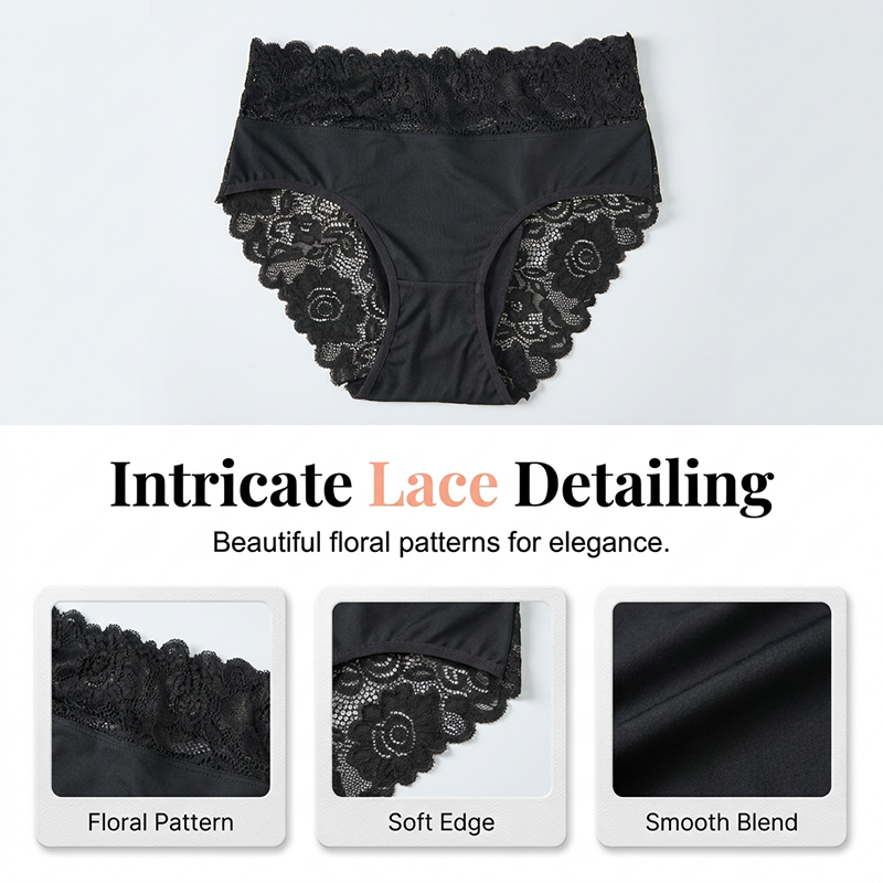 📢📢50 % RABATT!! ⏰ Weiche & atmungsaktive Spitzen-Slips für Damen