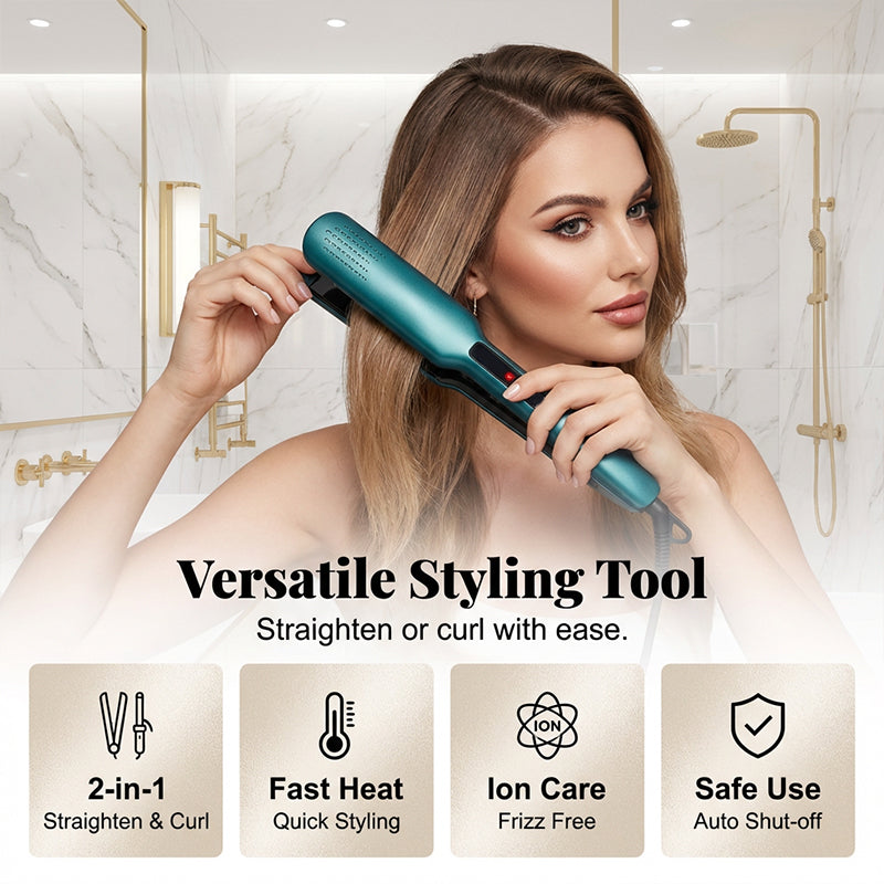 🔥 50% RABATT | StyleNova™ 2-in-1 Haarglätter & Lockenstab mit Ionen-Technologie