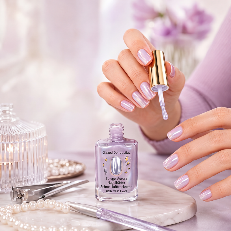 LilaFort™ Nagelhärter in Flieder – Stärkende Pflege mit glänzendem Spiegel-Finish