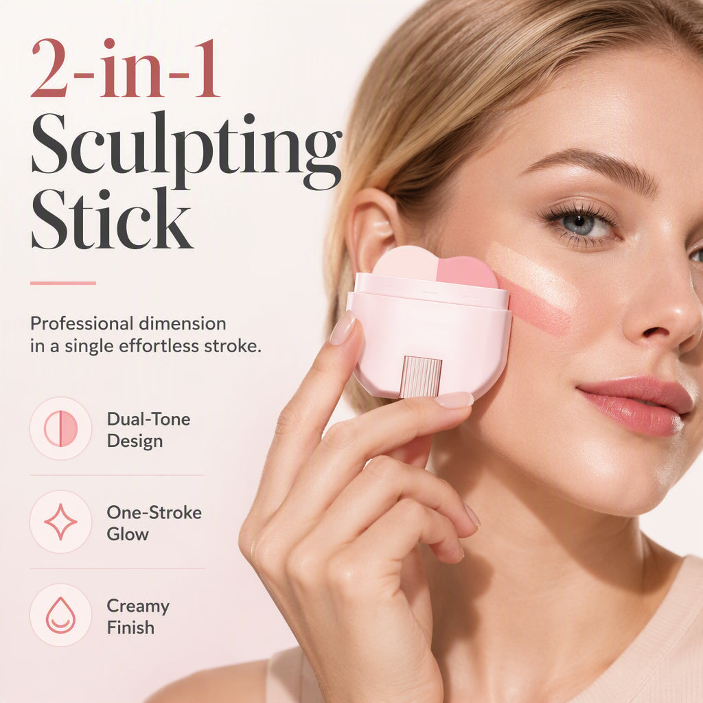 Lumivelle™ 2-in-1 Highlighter- & Rouge-Stick – Für Einen Natürlich Strahlenden Teint
