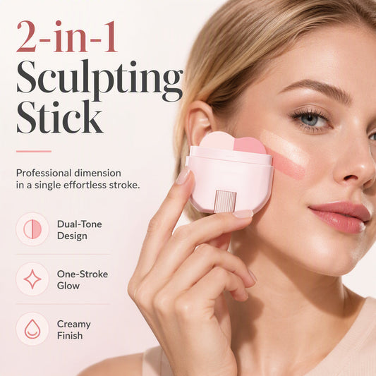 Lumivelle™ 2-in-1 Highlighter- & Rouge-Stick – Für Einen Natürlich Strahlenden Teint
