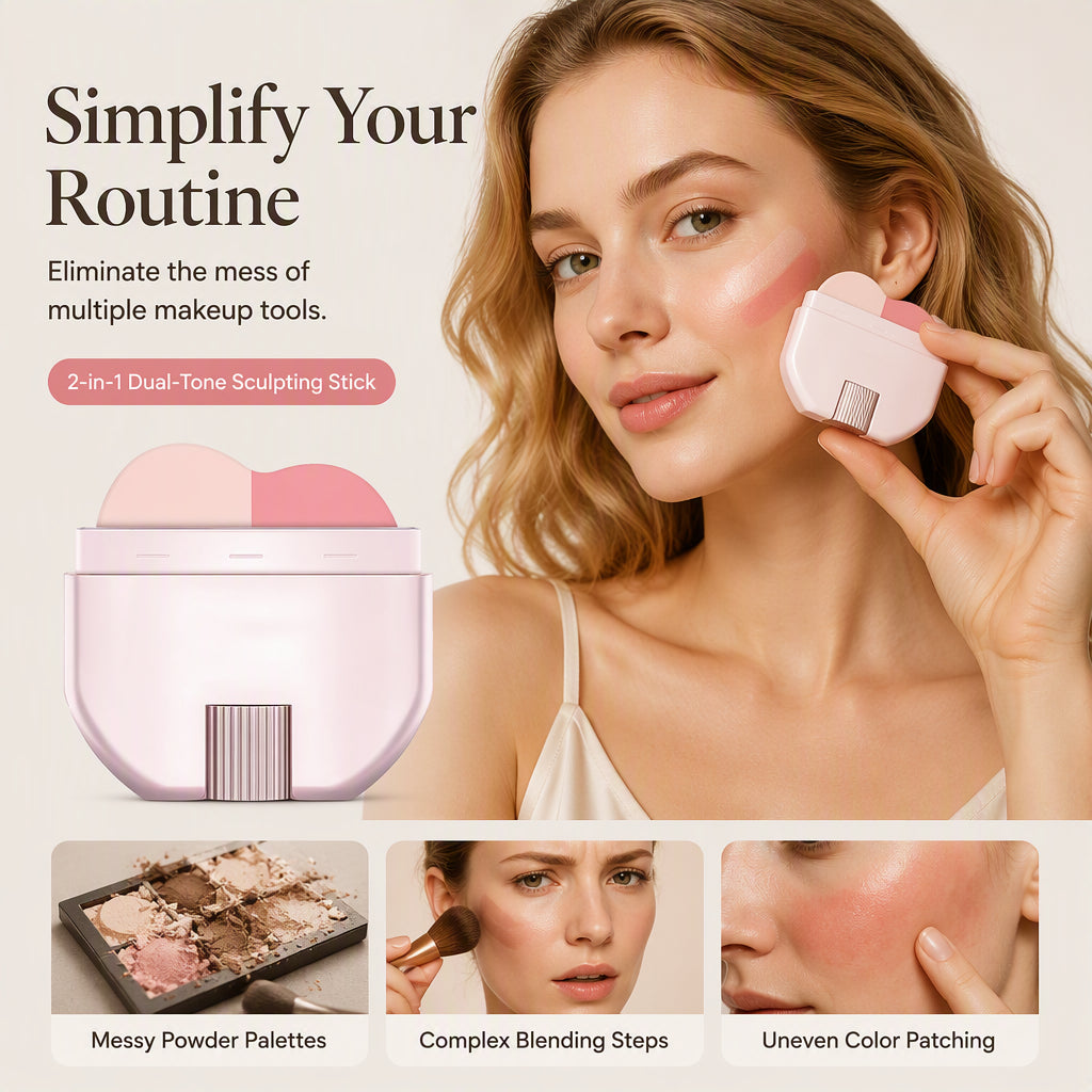 Lumivelle™ 2-in-1 Highlighter- & Rouge-Stick – Für Einen Natürlich Strahlenden Teint