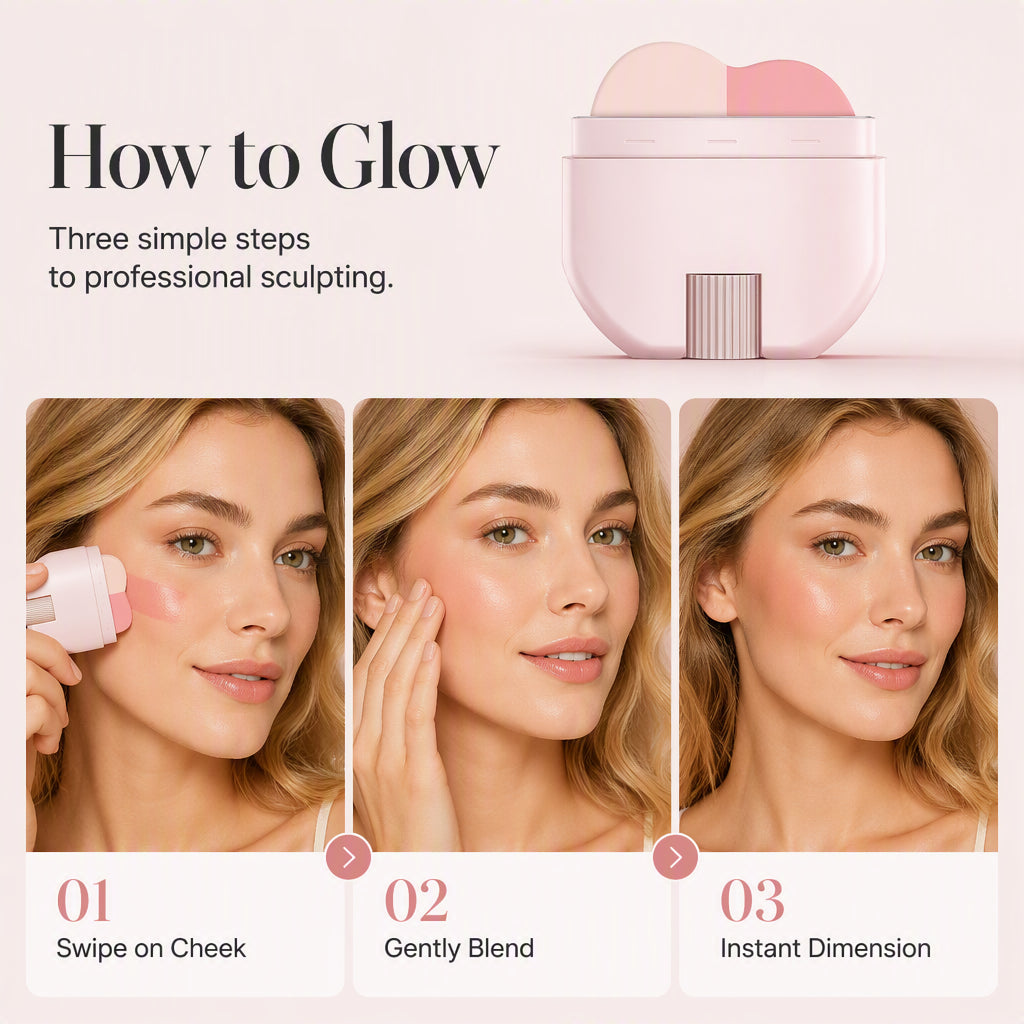 Lumivelle™ 2-in-1 Highlighter- & Rouge-Stick – Für Einen Natürlich Strahlenden Teint